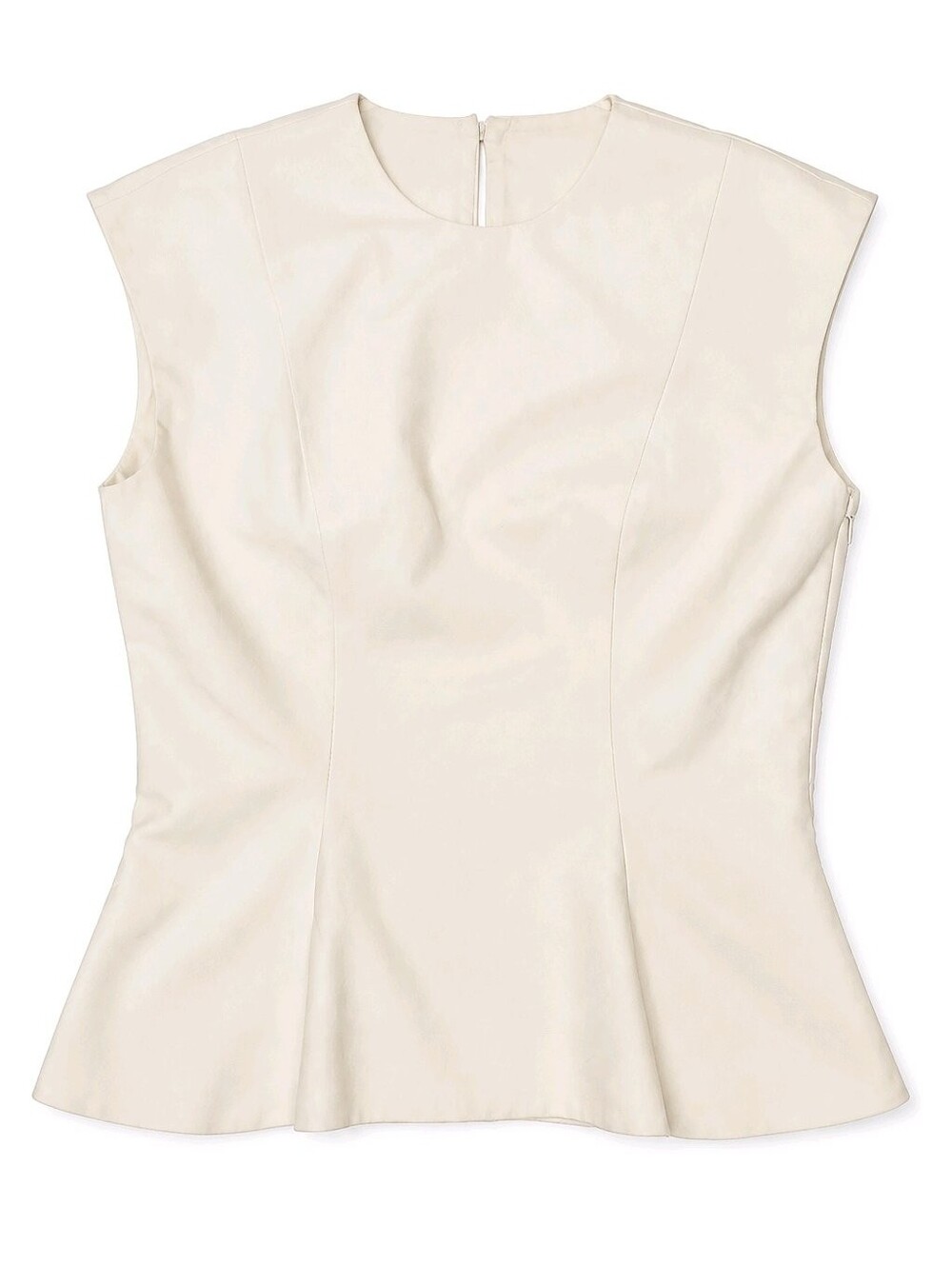 Christian Dior Cream Sleeveless Peplum Top Size 6